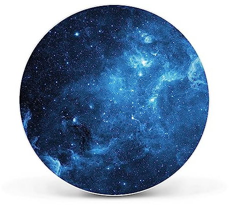 banjado Magnettafel Ø 47cm Weiß - Magnetwand aus Metall - Magnetpinnwand als Memoboard - Pinnwand Magnettafel Küche, Büro, Kinderzimmer inkl. 4 Magnete & Montageset - Universum