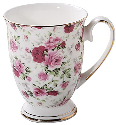 XNSHUN Kaffeetassen Teetasse Keramiktasse 300ML, Vintage Keramik Teebecher Kaffeebecher, Verschiedene Blumenmuster Becher Aus Porzellan Für Kaffee, Tee Und Milch, Spülmaschinengeeignete