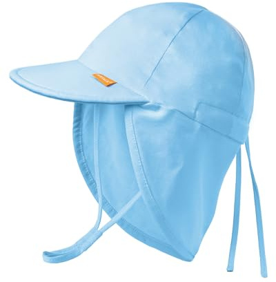 FURTALK Baby Sun Hat UPF 50+ UV Ray Sun Protection Cotton Toddler Hats for Boys Girls Blue