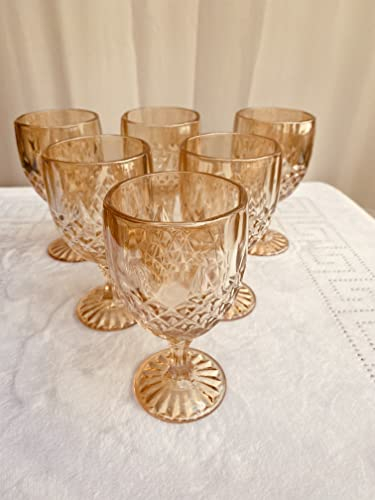 Bavary Lot de 6 verres à vin ou cognac vintage en cristal de qualité supérieure Art Deco Medusa Méandre