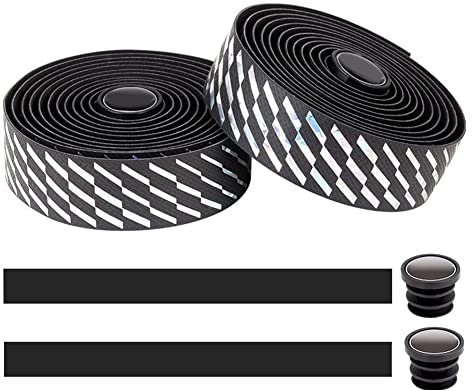 Fahrrad Lenkerband für MTB Rennrad Griffband,Eva Lenkerbänder rutschfest Stoßdämpfend Cycling Fahrrad Lenkerband Lenkerbänder Atmungsaktiv für Rennrad Gravel und Urban Cycling,Silber