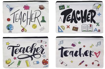 Buminee Lehrer-Taschen, Geschenk für Lehrer, 4 Stück