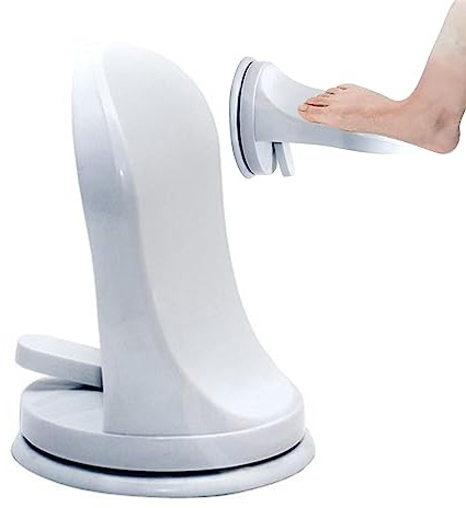 Honhoha Dusch-Rasier-Fußstütze, Duschstufen-Pediküre-Fußstütze mit Saugnapf, Rutschfester Beinhalter zum Rasieren ohne Bohren, für Zuhause, Hotel, Toilette