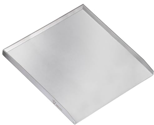 BBQ-Toro Edelstahl Grillplatte | 40 x 41,5 cm | BBQ Plancha, Grillplancha | Rechteckig, Universal und Massiv | Grillblech für Holzkohle und Gas, Grillzubehör, Grillpfanne, Grillschale