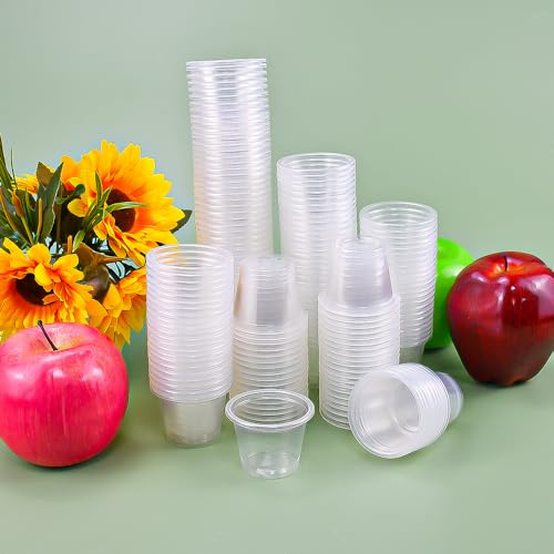 SLTAXAR 30 ml Schnapsgläser Plastik Schnapsbecher 3cl 200 Stück Shotgläser Plastik Stamperl 3cl Plastikbecher Schnaps Transparente Shot Becher Plastik 3cl Trinkbecher Kurz für Party Spaß Hochzeiten