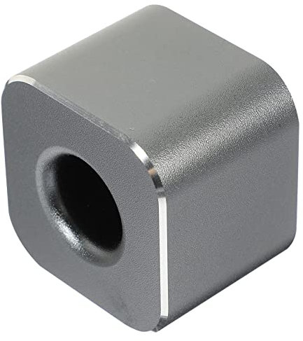 HAPINARY Metall Stifthalter Quadratisch Einzel Stiftständer Mit Rundem Loch Grauer Aluminiumlegierung Langlebig Und Praktisch Schreibtisch Organizer Für Büro Und Zuhause