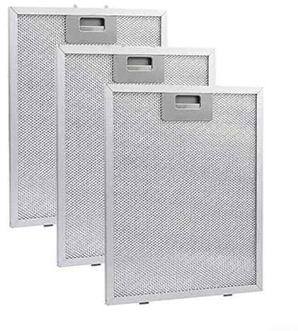 Dunstabzugshauben-Metall-Fettfilter, 3 Stück, 5-lagiger Metallgitter-Filter für Dunstabzugshaube, Küchen-Dunstabzugshaube, Ventilator-Filter,