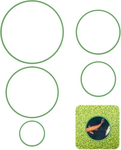Anillo de alimentación flotante para acuario, 5 tamaños, alimento para plantas de acuario, coral y peces para acuario, anillo flotante redondo para peces de colores, tortugas, dispensador de alimento