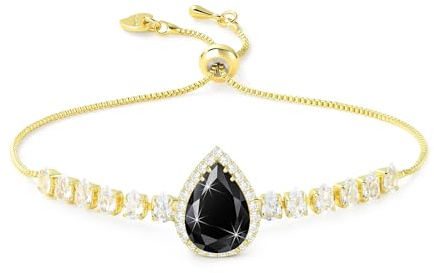 Linawe Edelstein Diamanten Armband Damen, Glitzer Armkette Schmuck, Kristall Damenarmband Jewelry, Tennisarmband, Erhältlich in 14-karätigem Gold-, Roségold- und Silbertönen
