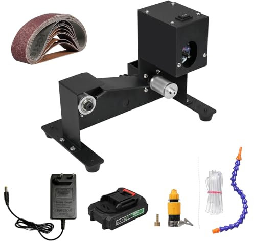 Levigatrice a nastro 250W a umido e a secco Mini levigatrice a nastro Smerigliatrice elettrica da banco Levigatrice Levigatrice a velocità costante Piccola smerigliatrice Lucidatrice con tubo