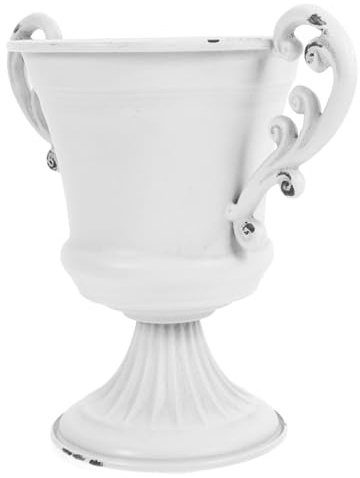 IMIKEYA Vintage Pedestal Vase Large Urn Planter High-footed Flower Vase for Garden and Outdoor Floral Arrangements for Patio Centerpieces and Home Decor