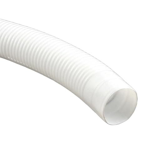 Waschmaschinenschlauch 1 STK ID 16/20/32 mm Länge 1-10 m Well-Ablaufschlauch Abflussrohr Auslassrohr Doppelzylinder Waschmaschine Wasserzulaufschlauch(Thickened white,INNER DIAMETER 20MM_LENGTH 10M)