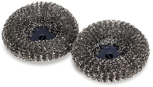 Joseph Joseph SinkTech Rostfritt Stål Skurborste Ersättningshuvuden - 2-Pack, Slipande Tar Bort Envisa Fläckar