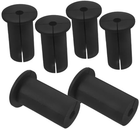 KITANDOVE Cable Grommet Wall Bushing Kit 6 Pcs Black Plug Hole Covers Furniture Hole Covers Silicone Tv Wire Hider
