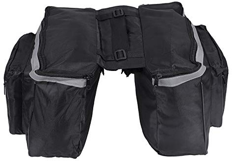 POENVFPO Borse Laterali Bici, Impermeabili 25L con Strisce Riflettenti, Borse Posteriori per Bicicletta Compatibili con Tutti i Portapacchi for Cicloturismo, Commuting, Escursioni (28x31x16cm)