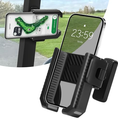 ROWFEN Handyhalterung für Golfwagen, magnetische Golfwagen-Handyhalterung mit ultrastarkem N52-Magnet & 360° Drehung, universelle Passform für Smartphones/dicke Hüllen, sicheres freihändiges