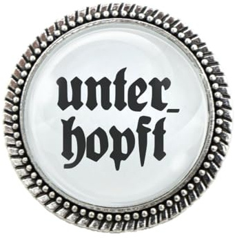 Gaudi-Brosche in Silber unterhopft von Woidladinger