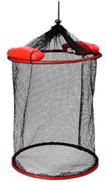 Cpolebev Cesto da Pesca Galleggiante, Cesto da Pesca Pieghevole, Cesto da Pesca Galleggiante Portatile, Sacca Porta Pesci in Rete, Protezione Galleggiante per Pesci, Rete da Pesca Marina 25 * 30cm