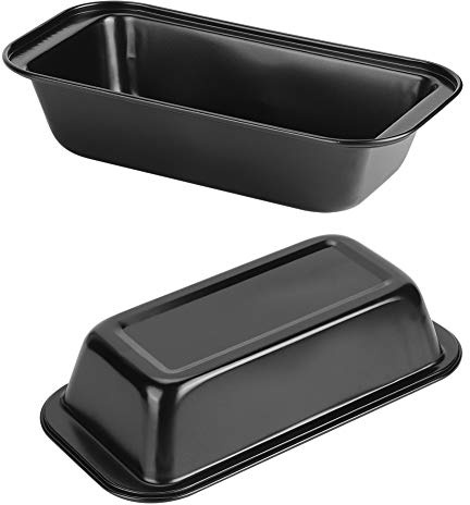 2pcs Bread Molds Nonstick Loaf Pan Rectangle Toast Pan Cake Baking Tin | 10x5.2x2.4in, Carbon Steel+ Non Stick Coating