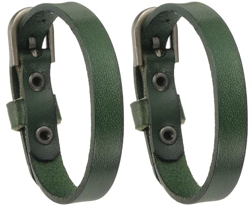 PATIKIL Leather Belt Bracelet, Men Thin Buckle Wristband Buckle Wristband for Women Vintage Cuff Leather