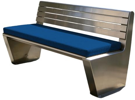 GUOLIXIA Bankauflage Sitzkissen 47 x 86 cm Unterseite Antirutsch Sitzkissen Sitzauflage Waschbar Abnehmbar für Gängige Bänke Und Bierzeltgarnituren, Blau