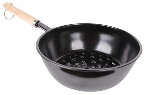 Charcoal Burning Pot - Wooden Handle Barbecue Charcoal Burning Tool | Barbecue Charcoals Pot Grill Starter | Fast Acting Fire Lighting for Camping and Outdoor Events