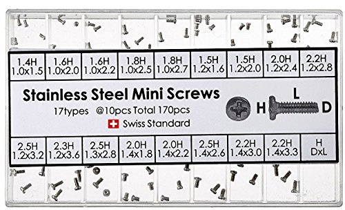 Uhrmacherschrauben-Set S1 Deluxe® MICRO - Schrauben für Armbanduhren - Uhrenersatzteile