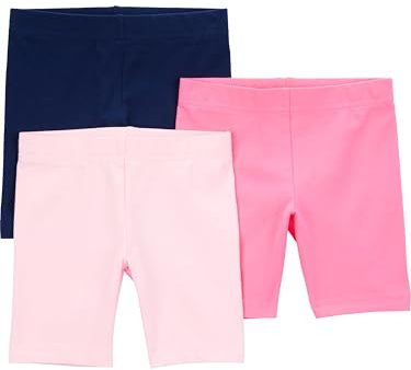 Simple Joys by Carter's Toddler Girls 3-pack Bike Shorts, pink, navy, 5T