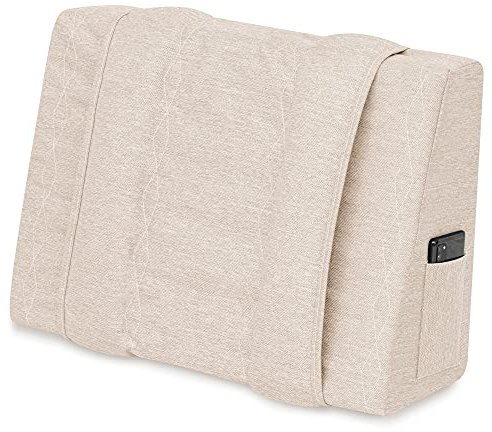 Spatium Cojines para pales, Funda desenfundable, Espuma fría, Impermeable europalé palets (Beige Respaldo Corto 60x40x10/20)