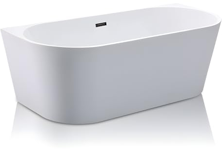 Vente-unique - Bañera islota - DIVINA - 245L - 170 x 75 x 58 cm - Blanca