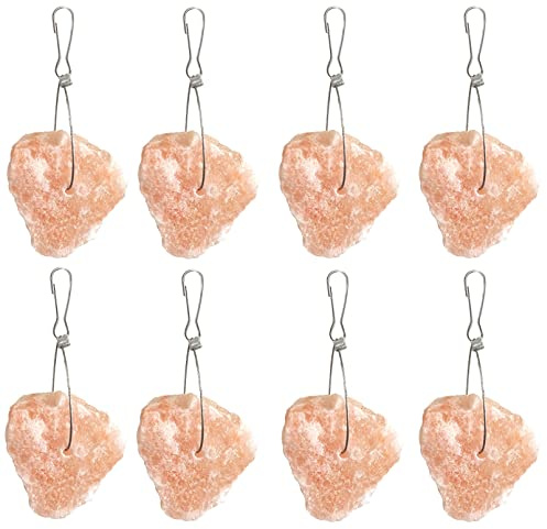 PINVNBY Rabbit Himalayan Salt Lick Block,Small Animals Chew Toys Rabbits Pink Natural Mineral Salts Blocks for Horses Bunny(8 Pcs)