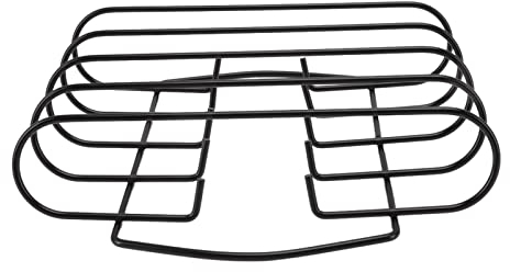 Support de Côtes de Barbecue, Support de Côtes de Barbecue Antiadhésif Noir, Peut Contenir 4 Côtes pour Côtelettes D'agneau à Steak en Plein Air, Griller le Barbecue et Fumer le Support de Côtes de Ba