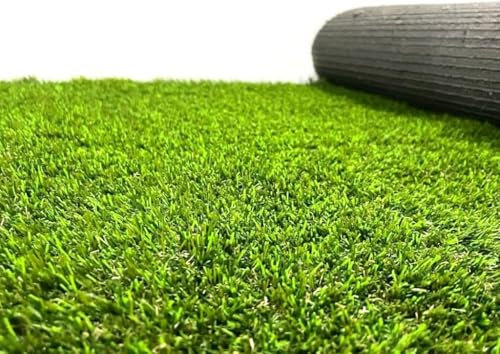 Mugar- Césped Artificial Venezia -Espeso y Agradable- Alturas de 20, 30 y 40 milímetro (30 mm - 22500 puntadas, 2 x 4 metros)