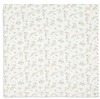 Jollein 535-852-67056 Mulltuch/Swaddle hydrophile Baumwolle Dreamy Mouse weiß (115x115 cm)