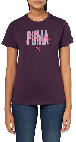 PUMA Damen Live (Available in Plus Size) T-Shirts, Midnight Plum, 2X