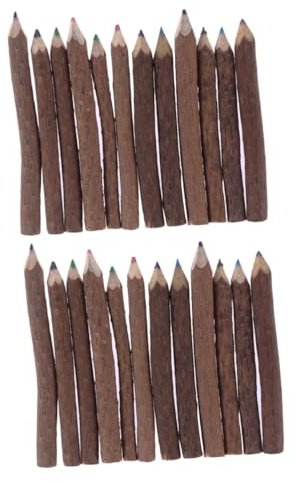 HOODANCOS 16 Stück Holzzweig Bleistift Ast Buntstifte Baumzweig Bleistifte Zweig Buntstifte Rindenstift