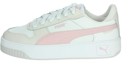 PUMA Carina Street Gymnastikskor för kvinnor, White Rose Mauve Feather Gray Rosa, 38 EU