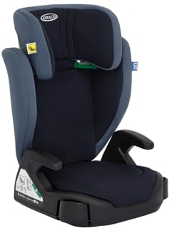 Graco Junior Maxi i-Size R129 Seggiolino auto leggero con schienale alto, per bambini di altezza 100-150 cm (da 3,5 a 12 anni circa), colore Navy