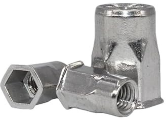 AYYSSM Tuerca remachable de Acero Inoxidable 304 con Cabeza avellanada y Cuerpo Hexagonal Medio, Tapa de inserción M4-M12(M8 (10Pcs))