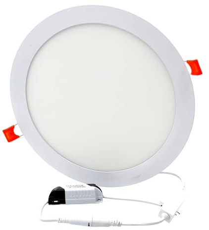 Jandei - Downlight LED 18W CCT (3000K, 4200K, 6000K) redondo, para empotrar blanco, diámetro de 222mm. Perfecto para casa, salón, oficina, pasillo, dormitorio.