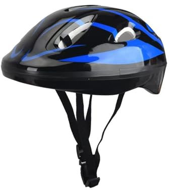 rockible Kinder-Fahrradhelm, Jungen- und Mädchenhelm, Leichter Kinderfahrrad-Sporthelm, Schwarz Blau
