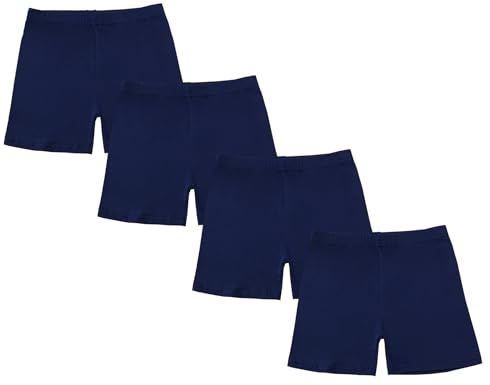 CHUNG Girls Biker Shorts Cotton Under Dress Skirt School Uniform | Soft Cotton Toddler Shorts for Cartwheel, Dance & Yoga Play—Stretchy, Breathable Basic Underpants for Daily School Wear.