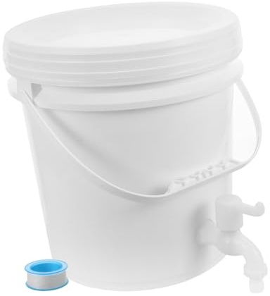 Abaodam Seau Eau Camping avec Robinet Réservoir Portable Plastique Épais pour Stockage et Transport Eau Bassine Outdoor à Haute Capacité Facile à Utiliser