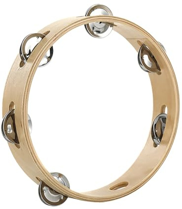 FRCOLOR Tamburin Für Junge Mädchen Percussion-Handtrommel Instrumentenspielzeug Kinderspielzeug Lernspielzeug Metall Holz Ring