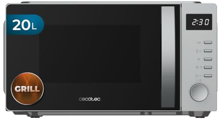 Cecotec Digital Proclean 5005 silvermikrovågsugn. 700 W, 20L, 3DWave-teknik, 5 effektnivåer, 30 min timer, avfrostning, skärm med klocka, måltider redo på ett ögonblick