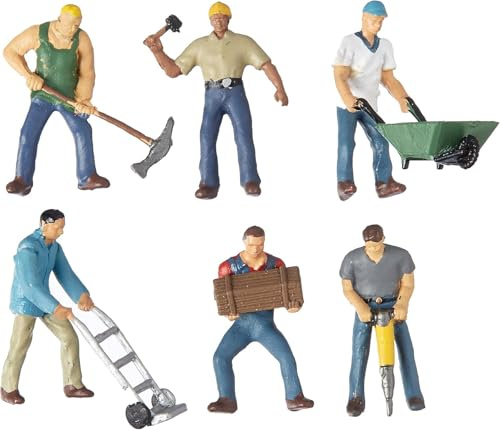 Bachmann Trains - FIGURES - CONSTRUCTION WORKERS (6pcs/pk) - HO Scale