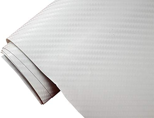 Neoxxim 7,5€/m2 Premium Auto Folie - 4D Carbon Folie Weiss 4D 1000 x 150 cm - blasenfrei Lackfolie Möbelfolie