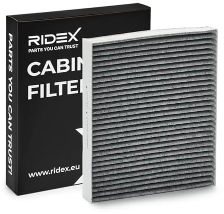RIDEX 424I0026 Innenraumfilter Pollenfilter Aktivkohlefilter Höhe: 39 Breite: 209 Länge: 241 Kompatibel mit FORD MONDEO IV Turnier BA7 Focus II Schrägheck DA, HCP, DP S-MAX WA6