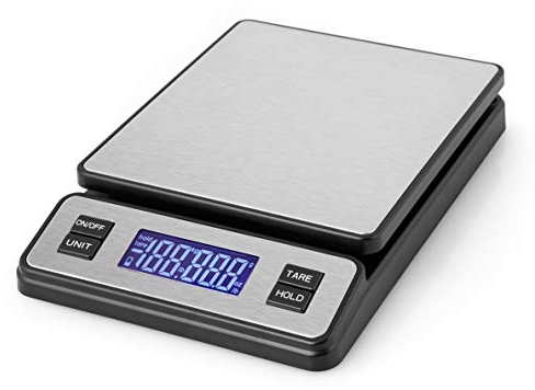 Orbegozo PC 3100, Báscula cocina digital, gran capacidad hasta 40 Kg, superficie INOX, escalado 2 g, pantalla LCD, conexión USB