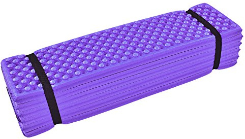 Faltbare Sitzmatte, XPE Schaumstoff, Wasserdicht, 175 x 57 x 1 cm, für Camping, Wandern, Yoga, Outdoor-Sport, Lila